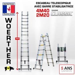 Pack escabeau et plateforme pour escaliers