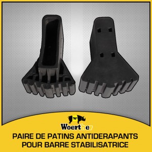 PAIRE DE PATINS ANTIDERAPANTS POUR BARRE STABILISATRICE