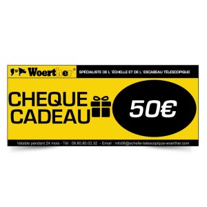 CHÈQUE CADEAU WOERTHER 50 EUROS