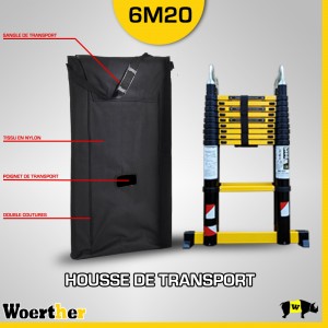 HOUSSE DE TRANSPORT en NYLON pour escabeau télescopique 6M20