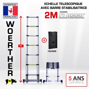 ECHELLE TELESCOPIQUE 2M CLASSIC +  HOUSSE