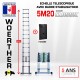 échelle télescopique 5M20, en aluminium, avec sa housse de transport, disponible en gamme grafitek
