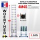 ÉCHELLE TÉLESCOPIQUE 4M40 CLASSIC AVEC BARRE STABILISATRICE + TAPIS