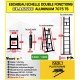 ECHELLE ESCABEAU WOERTHER DOUBLE FONCTIONS, GAMME CLASSIC 3M20/1.6M - AVEC PLATEFORME