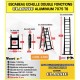 ECHELLE ESCABEAU WOERTHER DOUBLE FONCTIONS, GAMME CLASSIC 4M40/2M20 - AVEC PLATEFORME