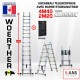 ECHELLE ESCABEAU WOERTHER DOUBLE FONCTIONS, GAMME CLASSIC 4M40/2M20 - AVEC SAC A OUTILS 