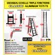 ECHELLE ESCABEAU WOERTHER DOUBLE FONCTIONS, GAMME CLASSIC 5M60/2M80 - AVEC TAPIS ANTIDERAPANT