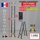 ECHELLE ESCABEAU WOERTHER DOUBLE FONCTIONS DOUBLE BARRES STABILISATRICES, GAMME GRAFITEK 5.60M/2.8M - AVEC HOUSSE