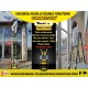ECHELLE ESCABEAU WOERTHER DOUBLE FONCTIONS, GAMME GRAFITEK 5.60M/2.8M - AVEC PLATEFORME ET TAPIS
