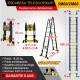 ECHELLE ESCABEAU WOERTHER DOUBLE FONCTIONS DOUBLE BARRES STABILISATRICES, GRAFITEK 5.60M/2.8M - AVEC PLATEFORME, HOUSSE ET TAPIS
