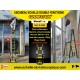 ECHELLE ESCABEAU WOERTHER DOUBLE FONCTIONS DOUBLE BARRES STABILISATRICES, GAMME GRAFITEK 5M/2.5M - AVEC PLATEFORME ET TAPIS