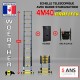 ÉCHELLE TÉLESCOPIQUE 4M40 GRAFITEK AVEC BARRE STABILISATRICE + HOUSSE ET TAPIS
