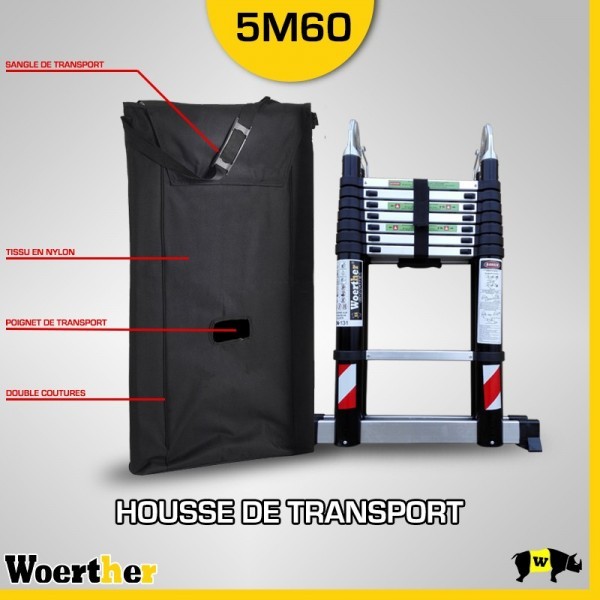 Housse De Protection Réglable Pour échelle Pliante - Imperméable, Anti-poussière Et Facile à Nettoyer - Taille Ajustable 50x6.5cm (plusieurs Longueurs Disponibles)